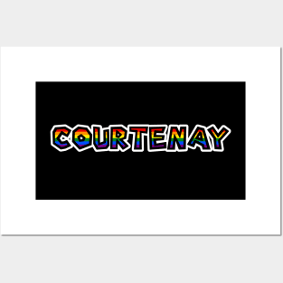 City of Courtenay Rainbow Pride Text - LGBTQ Flag Colours - Courtenay Pride Posters and Art